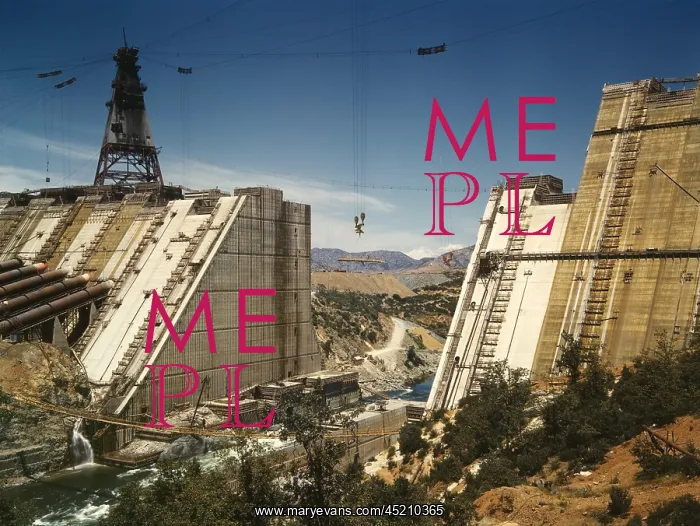 : The Shasta dam under construction. It was, ? : The Shasta dam under construction. It was, ?
