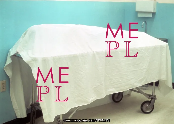  : Sheet Draped Over Dead Body on Gurney in Morgue