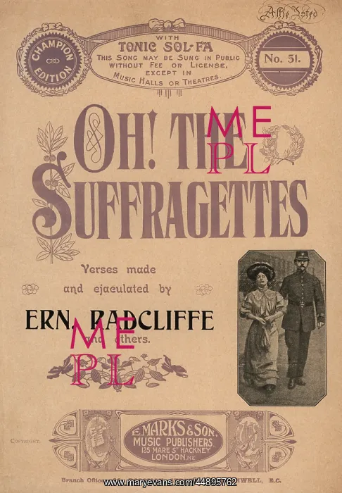 : Sheet Music Oh The Suffragettes : Sheet Music Oh The Suffragettes