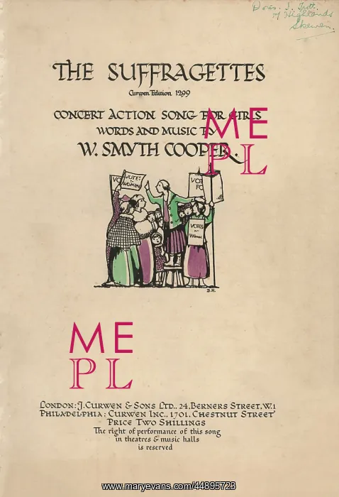 : Sheet Music The Suffragettes : Sheet Music The Suffragettes