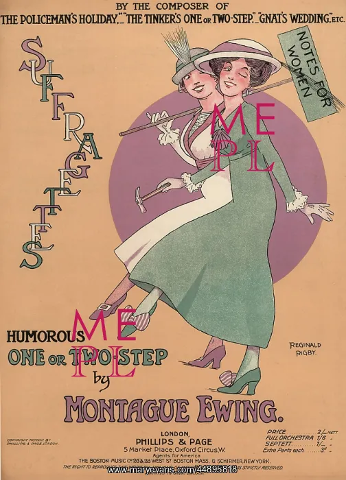: Sheet Music Suffragettes Humorous One or Two Step : Sheet Music Suffragettes Humorous One or Two Step
