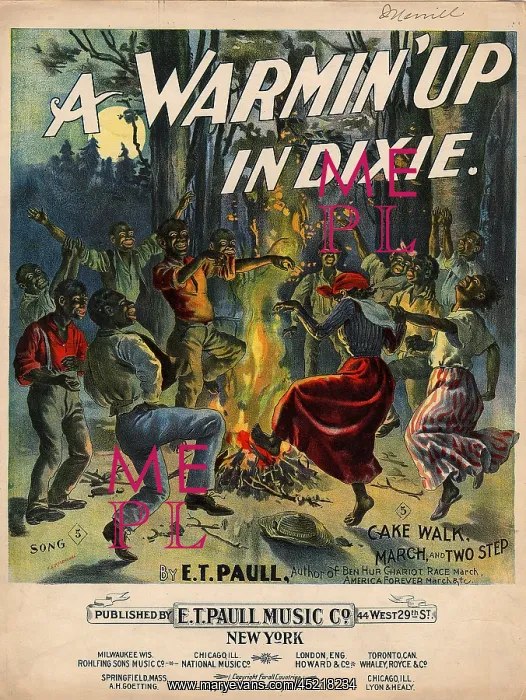  : Sheet music, A Warmin up in Dixie, cake ?