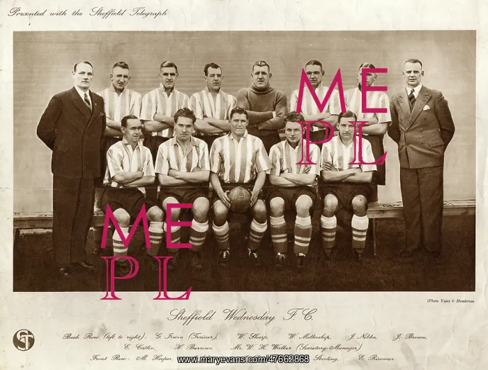 : Sheffield Wednesday Cup Final Team 1935 : Sheffield Wednesday Cup Final Team 1935