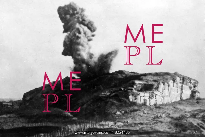 : Shell impact at fort Verle, 1915 : Shell impact at fort Verle, 1915