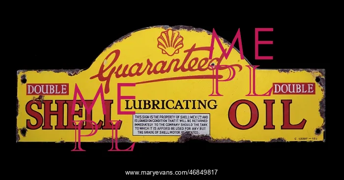 : Shell Lubricating Oil sign : Shell Lubricating Oil sign