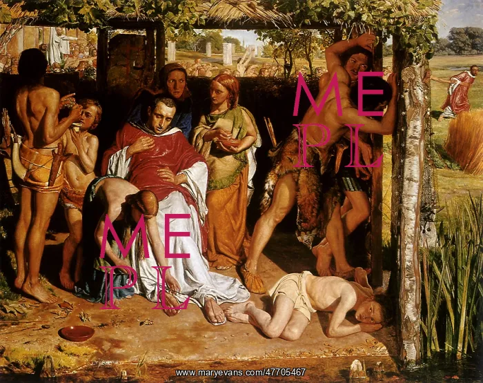 : Sheltering a Christian Priest, by Holman Hunt : Sheltering a Christian Priest, by Holman Hunt