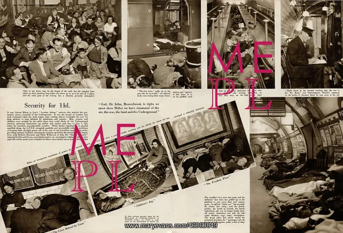 : Sheltering on underground stations 1940 : Sheltering on underground stations 1940