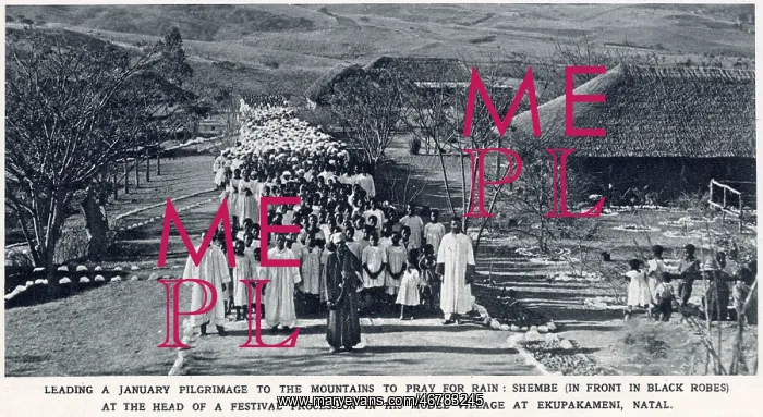 : Shembe leading a pilgrimage : Shembe leading a pilgrimage