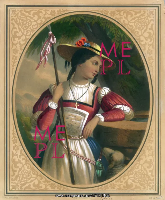 : Sheperdess in an oval frame : Sheperdess in an oval frame