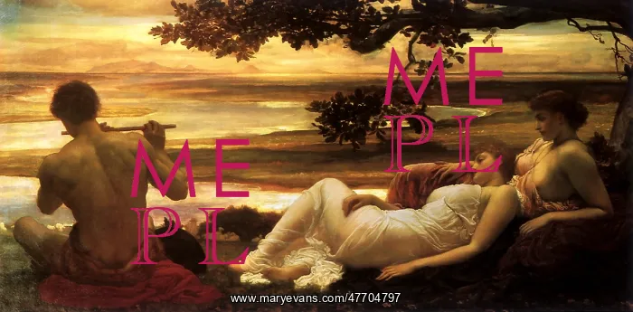  : Shepherd Charms Nymphs, by Leighton