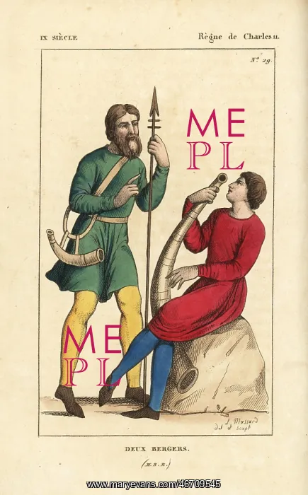 : Two shepherds, 9th century : Two shepherds, 9th century