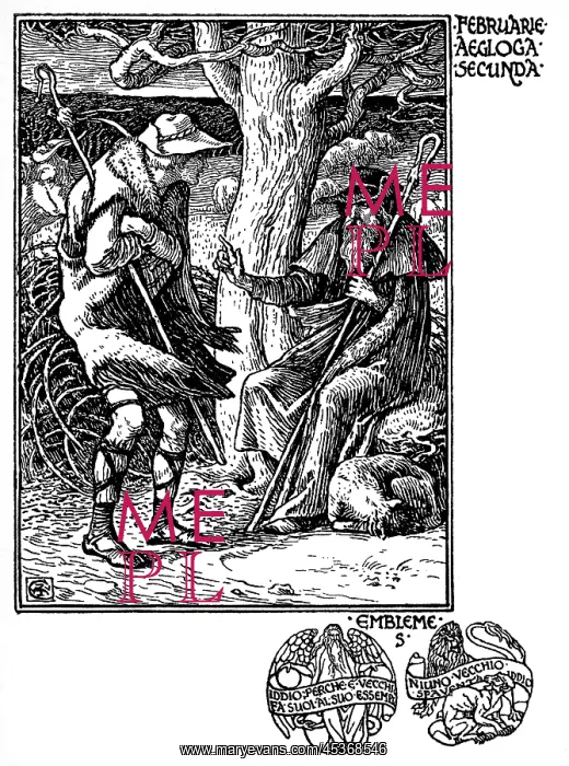 : Shepherd's Calendar - Months of the year - February : Shepherd's Calendar - Months of the year - February