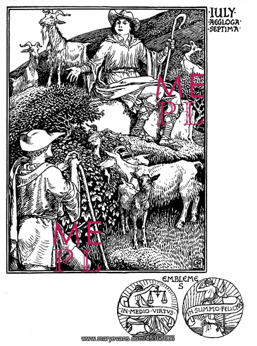 : Shepherd's Calendar - Months of the year - July : Shepherd's Calendar - Months of the year - July