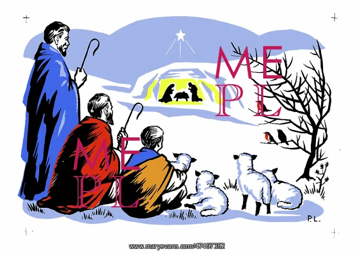 : Three shepherds gazing at the Holy Stable : Three shepherds gazing at the Holy Stable