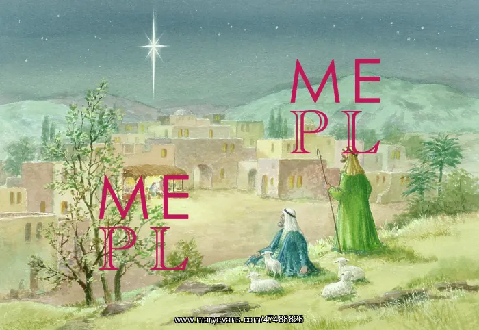 : Shepherds on Hillside overlooking Bethlehem : Shepherds on Hillside overlooking Bethlehem