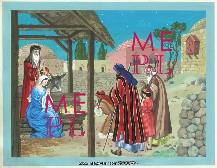 : Shepherds beside the holy crib : Shepherds beside the holy crib
