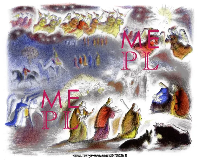 : Shepherds and Kings coming to Holy Stable : Shepherds and Kings coming to Holy Stable