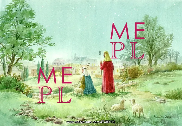  : Two Shepherds Looking Towards Bethlehem