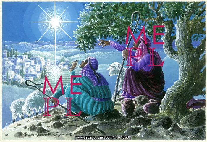 : Shepherds looking towards Bethlehem : Shepherds looking towards Bethlehem