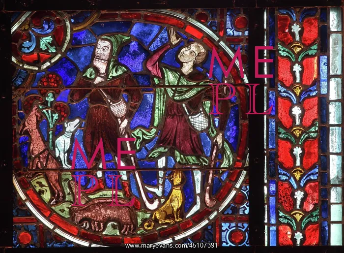 : Shepherds, stained glass window, Laon Cathedral : Shepherds, stained glass window, Laon Cathedral
