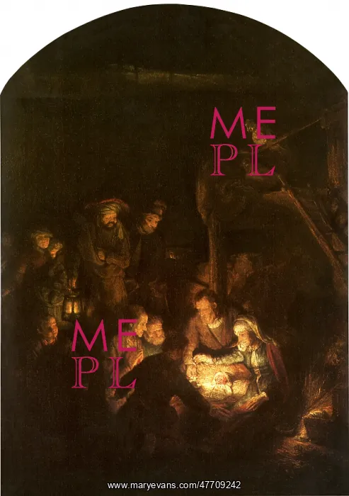  : Shepherds Worship the Child, by Rembrandt