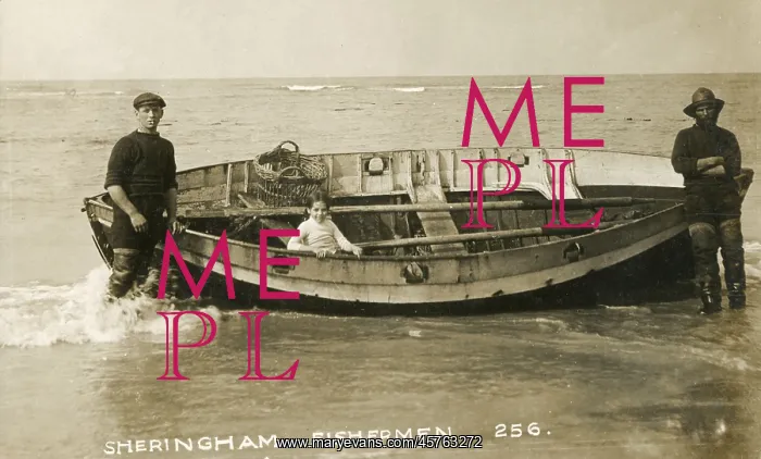 : Sheringham Fishermen and their boat : Sheringham Fishermen and their boat