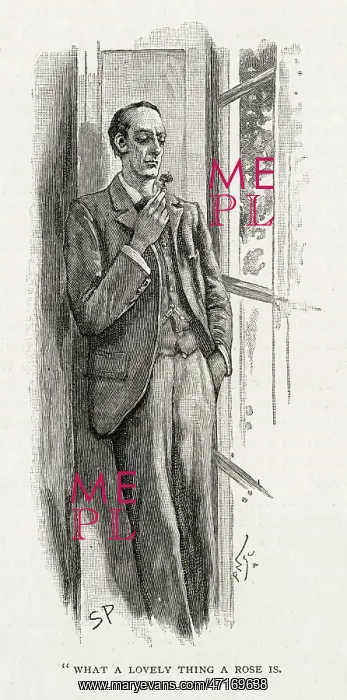 : Sherlock Holmes - Holmes admires a rose : Sherlock Holmes - Holmes admires a rose