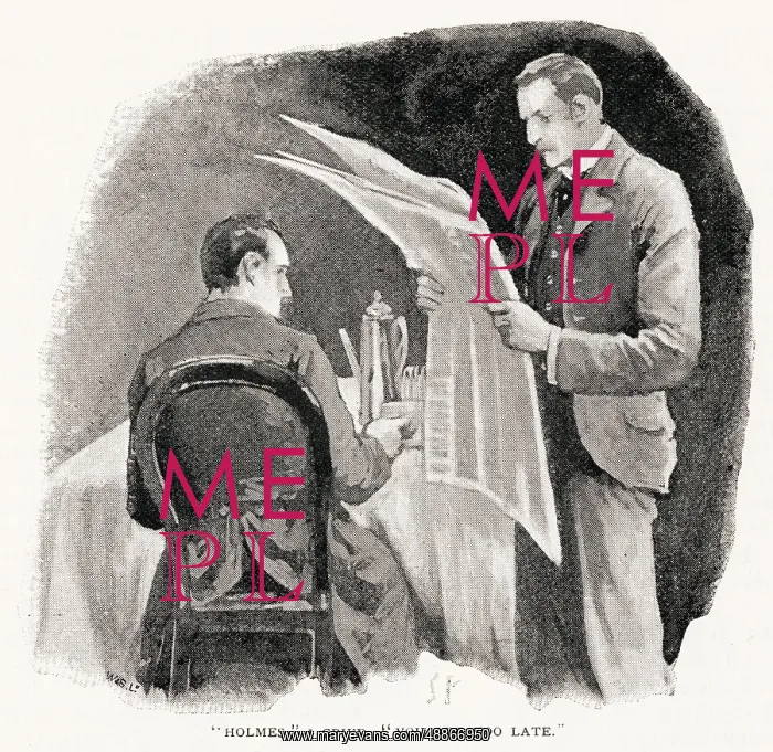 : Sherlock Holmes - Holmes and Watson read of Openshaw's death : Sherlock Holmes - Holmes and Watson read of Openshaw's death