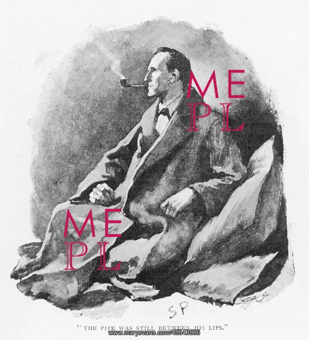 : Sherlock Holmes smoking a pipe : Sherlock Holmes smoking a pipe