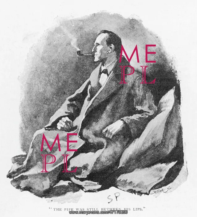 : Sherlock Holmes smoking a pipe : Sherlock Holmes smoking a pipe