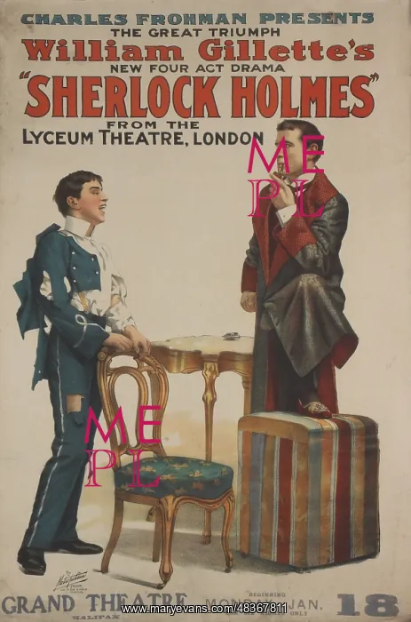 : Sherlock Holmes theatre poster : Sherlock Holmes theatre poster