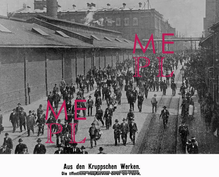 : Shift change at Krupp, 1909 : Shift change at Krupp, 1909