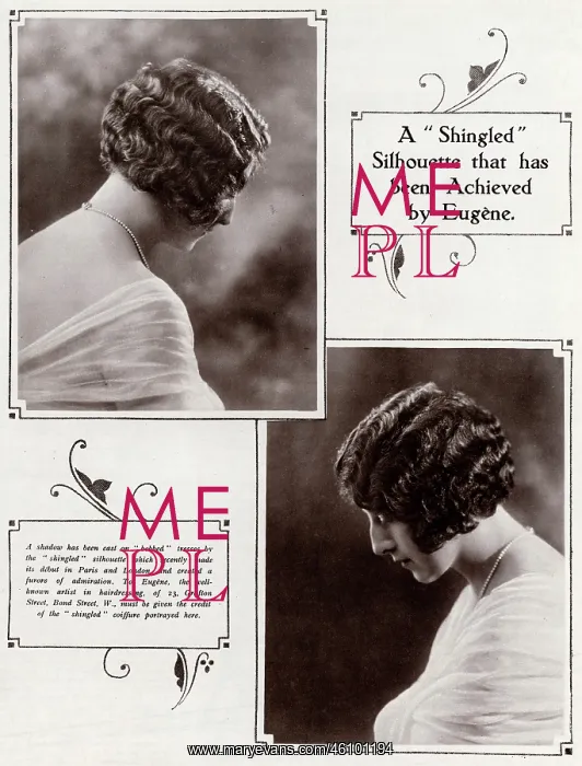 : Shingled bobbed hair by Eugene 1923 : Shingled bobbed hair by Eugene 1923