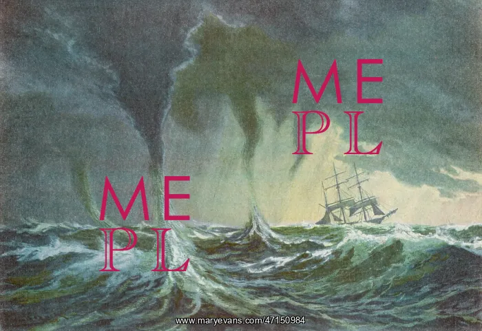 : Ship in Danger as Sailing Into Waterspout : Ship in Danger as Sailing Into Waterspout