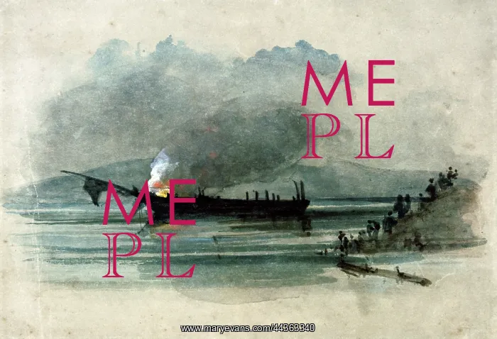 : Ship on Fire off Woodstock Beach, 1863 : Ship on Fire off Woodstock Beach, 1863