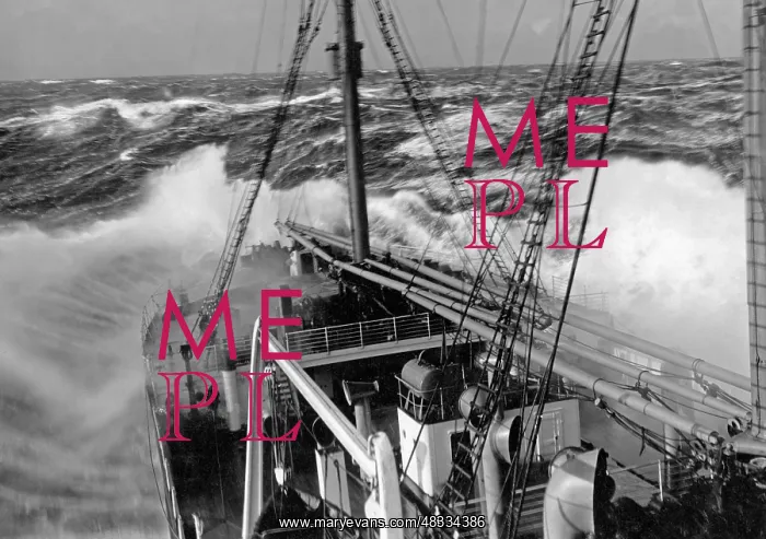 : Ship in heavy seas, ca. 1930 : Ship in heavy seas, ca. 1930