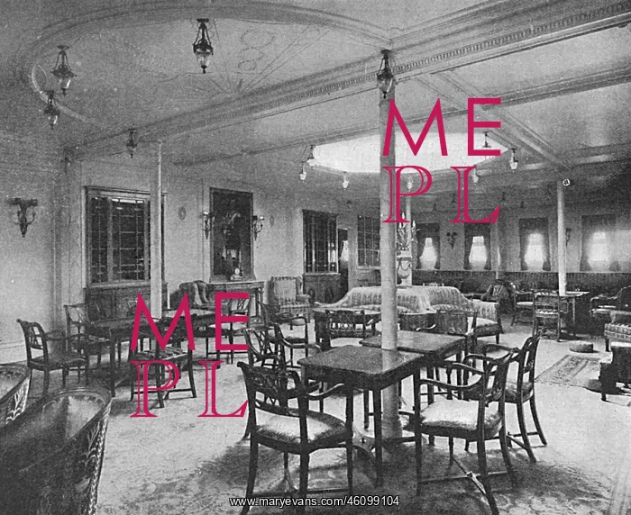 : Ship interiors: the drawing room of the Amerika, 1905 : Ship interiors: the drawing room of the Amerika, 1905