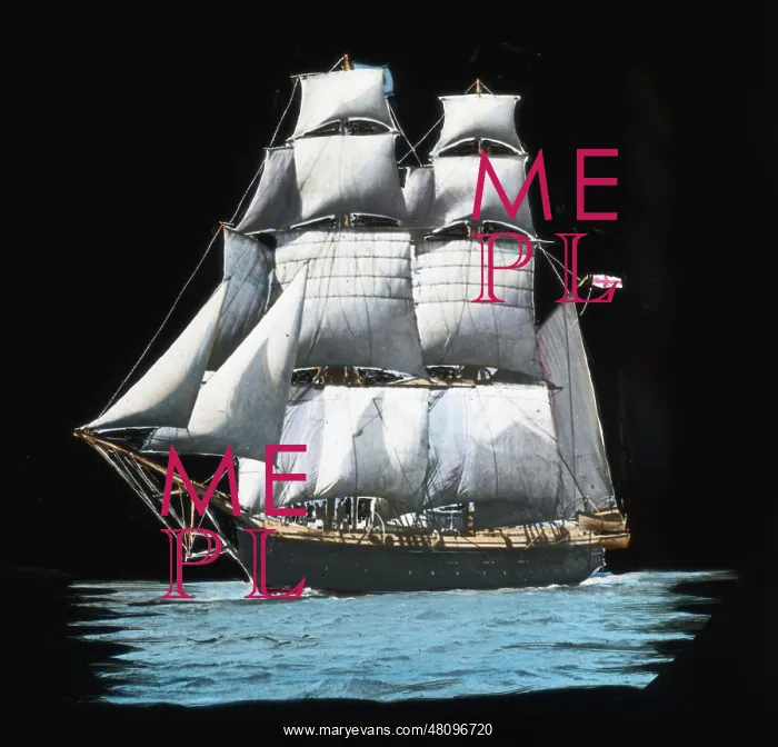: Ship in full sail in Arctic night (probably Nansen's 'Fram') : Ship in full sail in Arctic night (probably Nansen's 'Fram')