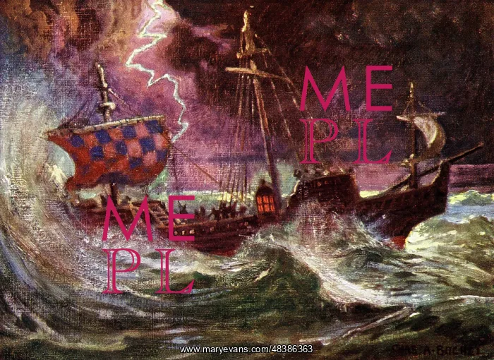 : Ship in a storm, The Tempest, Shakespeare : Ship in a storm, The Tempest, Shakespeare
