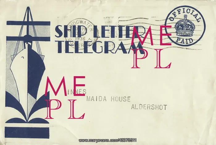: Ship telegram envelope : Ship telegram envelope