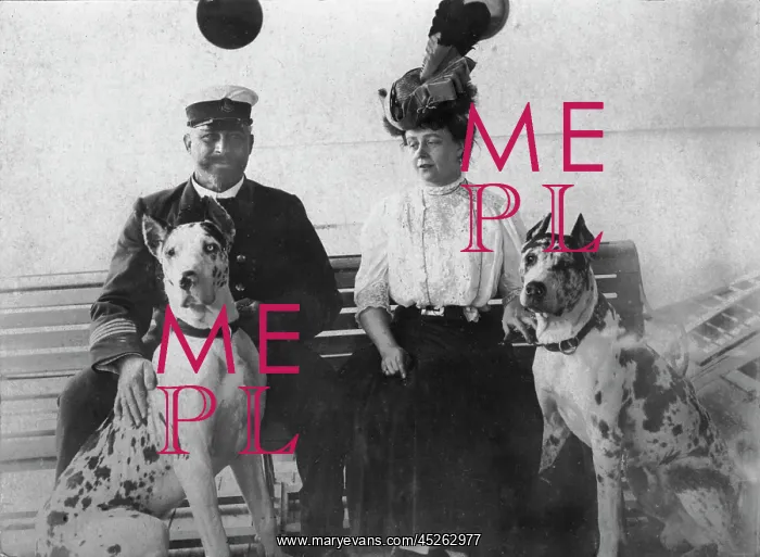 : Ship Travel - Captain and Lady around 1912 : Ship Travel - Captain and Lady around 1912