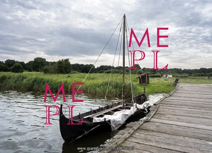 : Ship, Viking Museum Haithabu, Hedeby, Germany : Ship, Viking Museum Haithabu, Hedeby, Germany