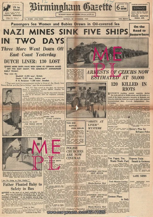 : More shipping sunk by German mines : More shipping sunk by German mines