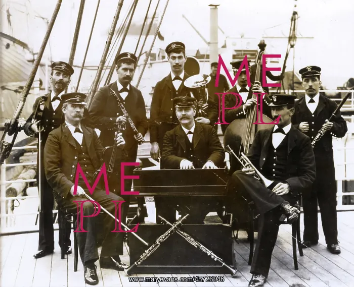 : A Ship's Band on deck : A Ship's Band on deck