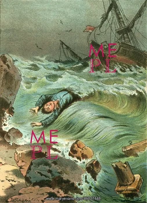 : Shipwreck, Germany, circa 1895 : Shipwreck, Germany, circa 1895