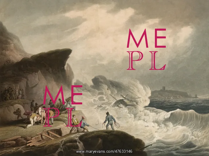 : Shipwreck off a rocky coast, c.1815 : Shipwreck off a rocky coast, c.1815