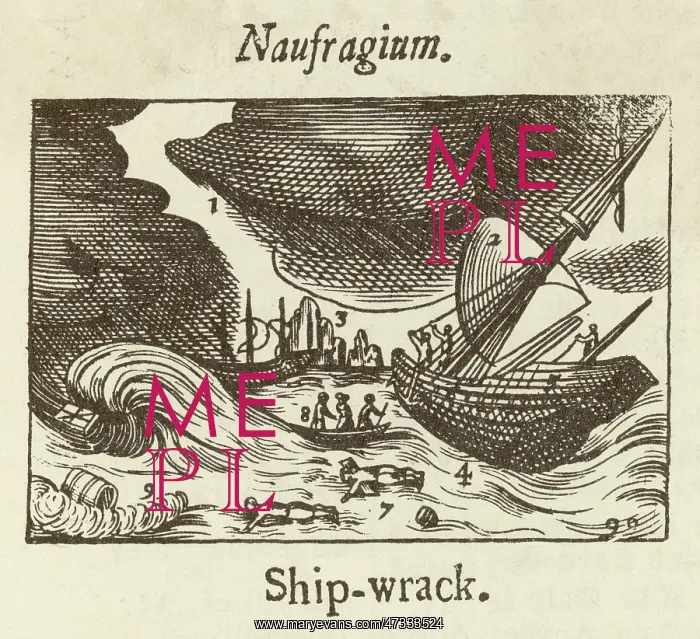 : Shipwreck Scene - 17th century : Shipwreck Scene - 17th century