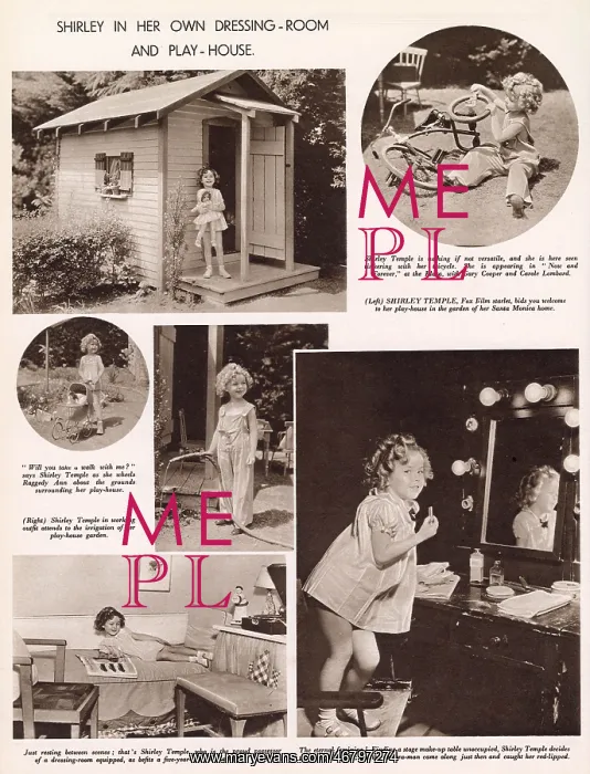 : Shirley Temple and her playhouse : Shirley Temple and her playhouse