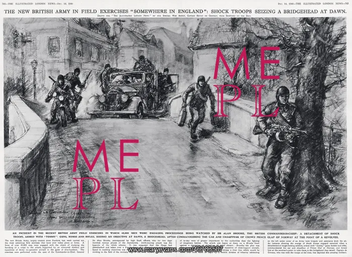 : Shock troops seizing bridgehead at dawn, 1940 : Shock troops seizing bridgehead at dawn, 1940