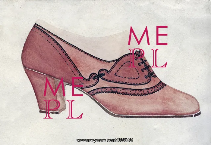  : Shoe design in maroon and pink